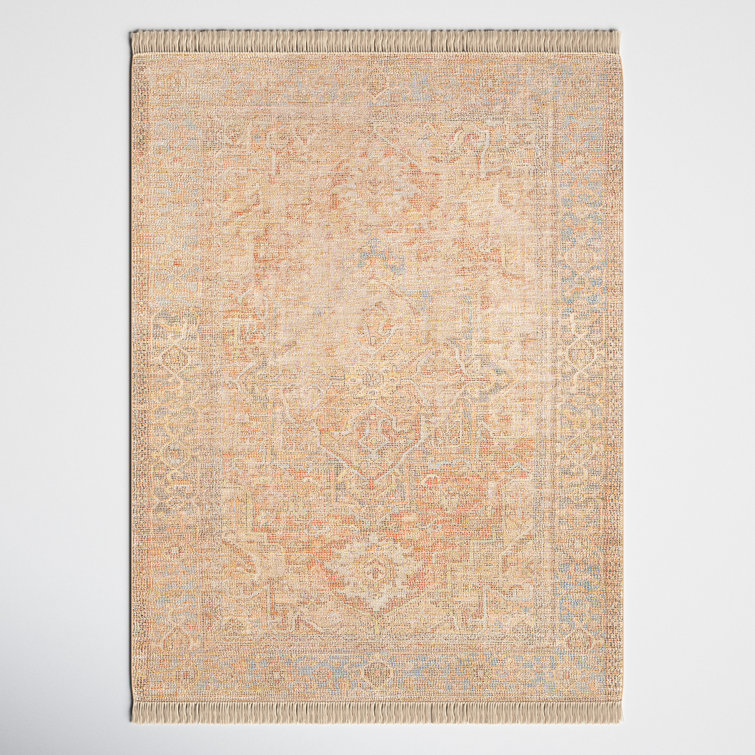 Jones Handmade Orange/Blue/Gray Rug Joss & Main